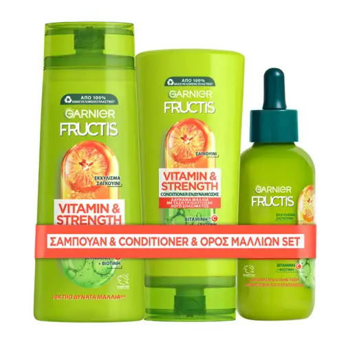 Garnier Fructis Vitamin Strength Set για Αδυναμα Μαλλιά με Ταση Να Σπανε