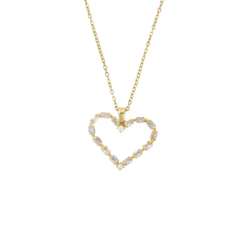 Μενταγιόν Καρδιά με Στράς- Επίχρυσο Power Of Symbol αξεσουάρ My Own Κολιέ