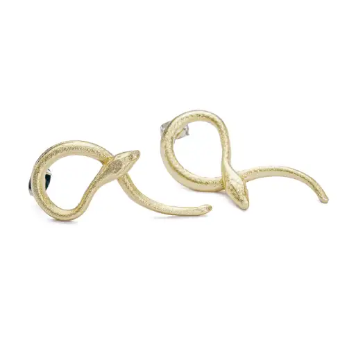 Σκουλαρίκια Φίδι - Επίχρυσα Power Of Symbol αξεσουάρ