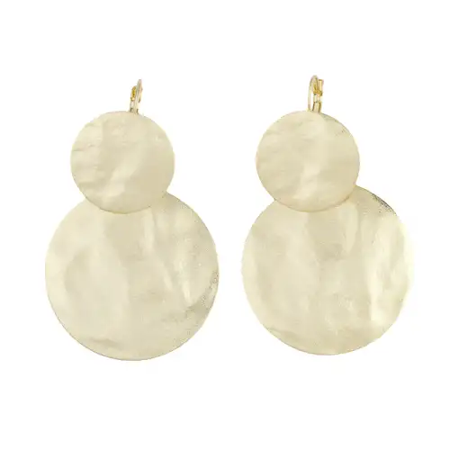 Σκουλαρίκια με 2 Κύκλους Επίχρυσα Power Of Symbol αξεσουάρ