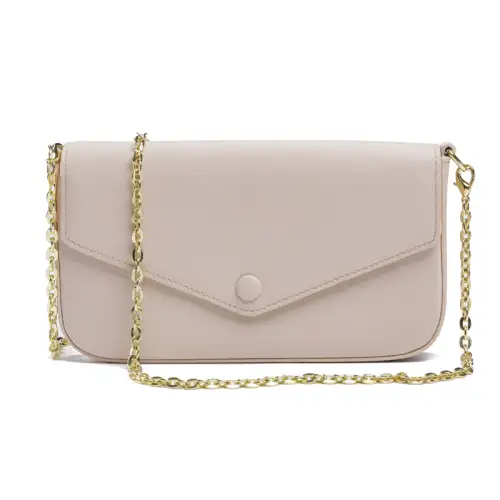 Δερμάτινο Τσαντάκι Χιαστί -Ανοιχτό Ροζ My Own αξεσουάρ Τσάντες-Πορτοφόλια