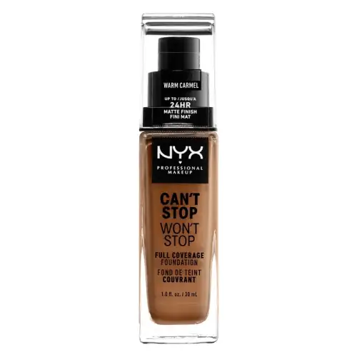 Nyx Professional Makeup Can&Apos T Stop Won&Apos Full Coverage Foundation 30Ml Warm Caramel