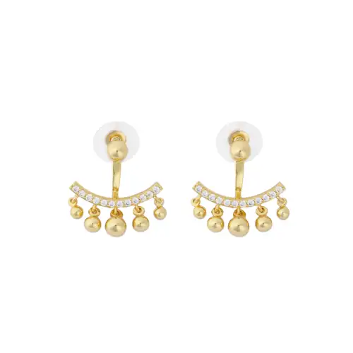 Σκουλαρίκια Επίχρυσα με Στράς Power Of Symbol αξεσουάρ My Own