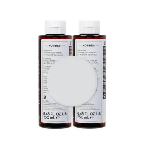 Korres Δαφνη + Echinacea Σαμπουαν Σετ Κατα Της Πιτυριδας Ξηροδερμιας