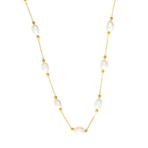 Μενταγιόν με Μαργαριτάρια Επίχρυσο Power Of Symbol αξεσουάρ Κολιέ