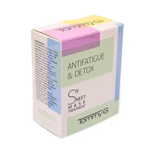 6 Sheet Mask Antifatigue Detox Tommy G Πρόσωπο Ενυδατωση - Αντιγηρανση Μάσκες Προσώπου