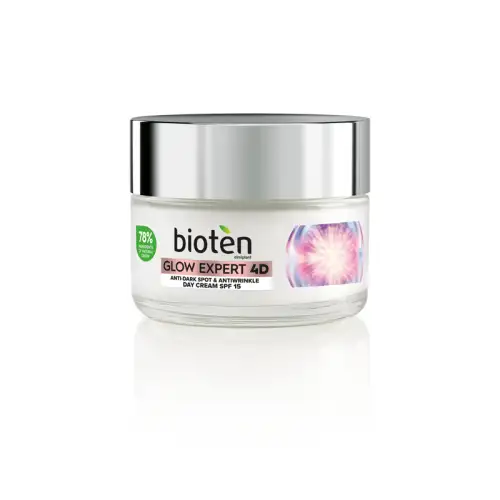 Bioten Glow Expert 4D Δραση Κατα των Παναδων Ρυτιδων Κρεμα Ημερας Spf15 50Ml