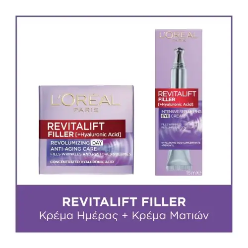 L’oréal Paris Skincare Routine Revitalift Filler Day Eye Cream 65Ml