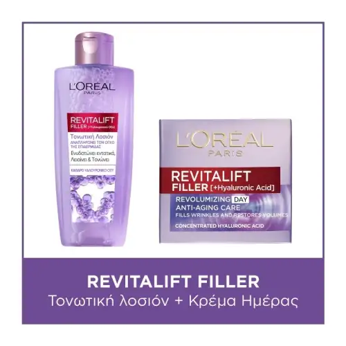 L’oréal Paris Skincare Routine Revitalift Filler Toner Day Cream 250Ml
