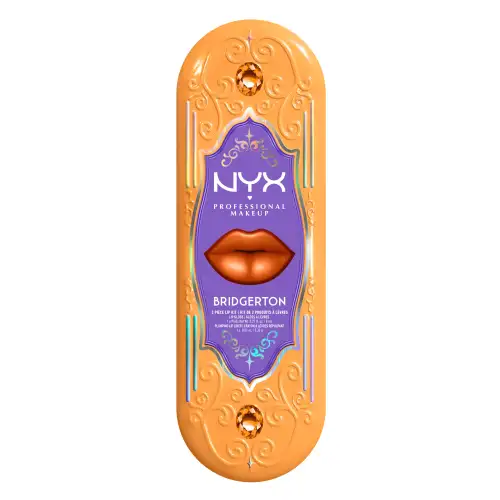 Nyx Professional Makeup Bridgerton Royal Treasures 2-Piece Lip Kit 6 Pout And About Toffee Temptation