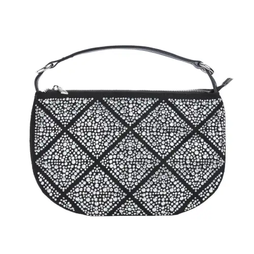 Υφασμάτινη Τσάντα Χειρός με Στρας - Μαύρο My Own αξεσουάρ Τσάντες-Πορτοφόλια