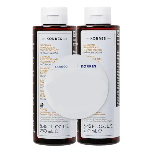 Korres Ηλιανθος + Τσαι του Βουνου Σετ Σαμπουαν για Βαμμενα Μαλλιά