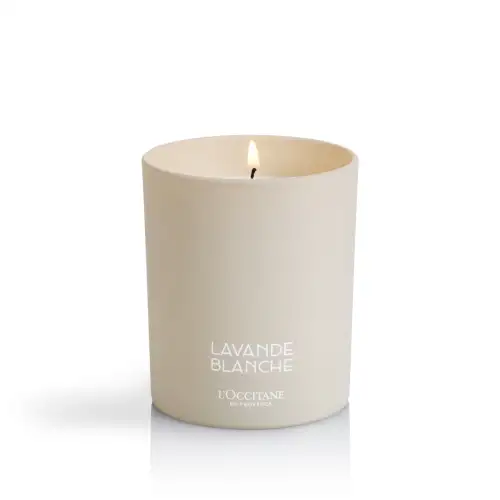 White Lavender Candle 180Gr L''occitane αρώματα για το Σπιτι Κεριά