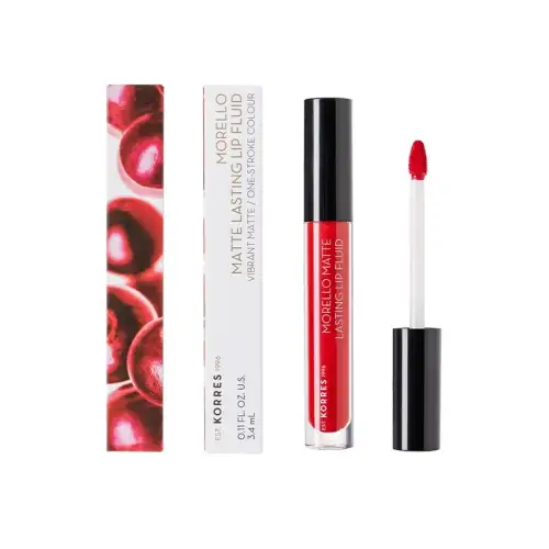 Korres Morello Matte Lasting Lip Fluid 3 4Ml Red Velvet