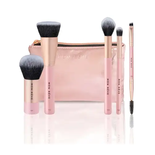 Essential 5 Brush Set Face Eyes Mon Reve Μακιγιαζ αξεσουάρ Πινέλα