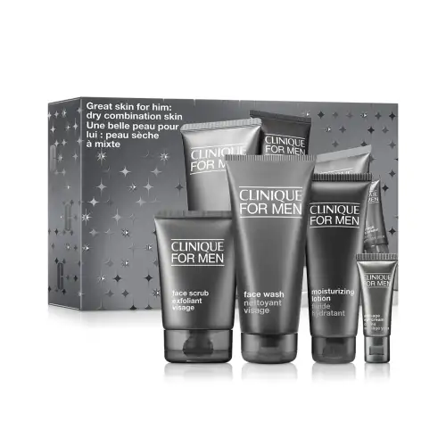 Great For Him: Clinique Men Set Dry Combination Skin ανδρικά Πρόσωπο Καθαρισμός - Τόνωση