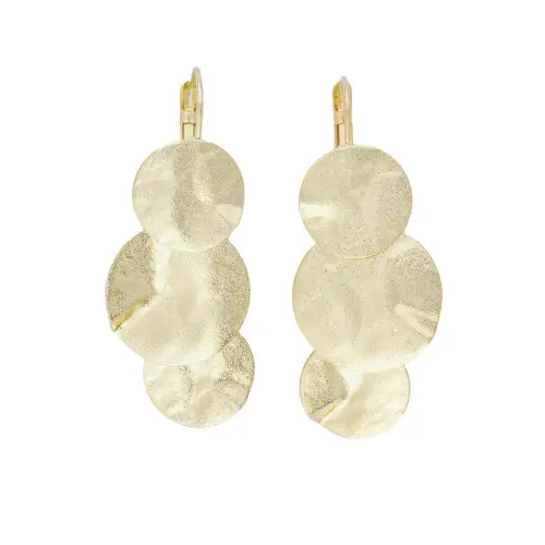 Σκουλαρίκια με Κύκλους - Επίχρυσα Power Of Symbol αξεσουάρ