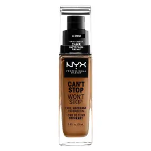 Nyx Professional Makeup Can&Apos T Stop Won&Apos Full Coverage Foundation 30Ml Almond