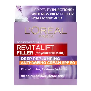 Revitalift Filler Spf50 50Ml L''oreal Paris Πρόσωπο Ενυδατωση - Αντιγηρανση Κρέμα Ημέρας