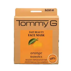 Fast Beauty Face Mask Orange Box Tommy G Πρόσωπο Καθαρισμος - Τονωση Μάσκα Προσώπου
