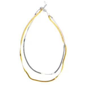 Αλυσίδα Διπλή Χρυσό Ασημί Power Of Symbol αξεσουάρ Κολιέ