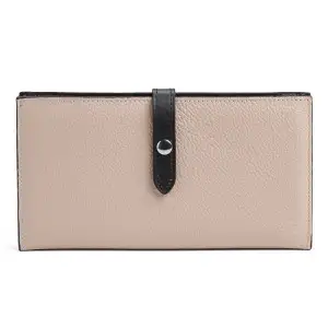 Δερμάτινο Πορτοφόλι με Κλιπ- Μπεζ Καφέ Σκούρο My Own αξεσουάρ Τσάντες-Πορτοφόλια