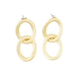 Σκουλαρίκια Διπλός Κύκλος - Επίχρυσα Power Of Symbol αξεσουάρ
