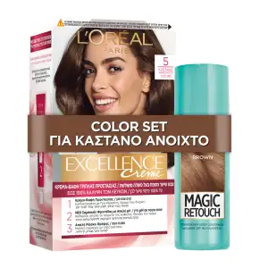 L’oréal Paris Excellence Cream Magic Retouch Set Καστανό