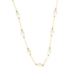 Μενταγιόν με Μαργαριτάρια Επίχρυσο Power Of Symbol αξεσουάρ Κολιέ