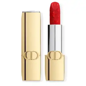 Dior Rouge - Limited Edition Couture Lipstick Golden Case And Engraved Stick 3 5Gr 999 Fini Velours