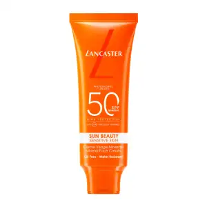 Sun Beauty Sensitive Skin Mineral Face Cream Spf50 50Ml Lancaster Πρόσωπο Αντιηλιακη Προστασια Αντιηλιακό