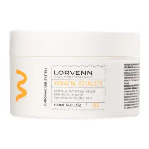Chromacare System Keratin Vitality Mask 500Ml Lorvenn Hair Professionals μαλλιά Ενυδατωση - Θρεψη Μάσκα Μαλλιών