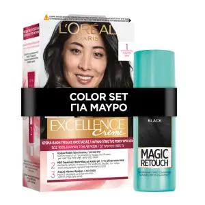 L’oréal Paris Excellence Cream Magic Retouch Set Μαύρο