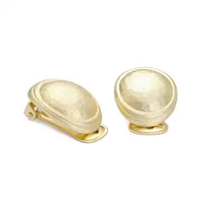 Σκουλαρίκια Οβάλ με Κλίπ - Επίχρυσα Power Of Symbol αξεσουάρ