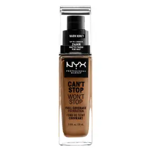 Nyx Professional Makeup Can&Apos T Stop Won&Apos Full Coverage Foundation 30Ml Warm Honey