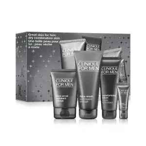 Great For Him: Clinique Men Set Dry Combination Skin ανδρικά Πρόσωπο Καθαρισμός - Τόνωση