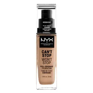 Nyx Professional Makeup Can&Apos T Stop Won&Apos Full Coverage Foundation 30Ml Medium Buff